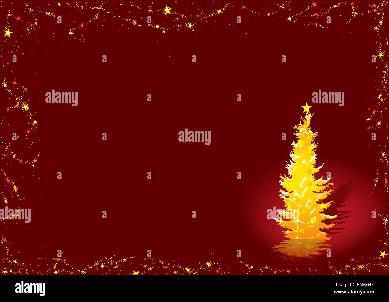 Gold Christmas Tree Stock Vector Image & Art Alamy