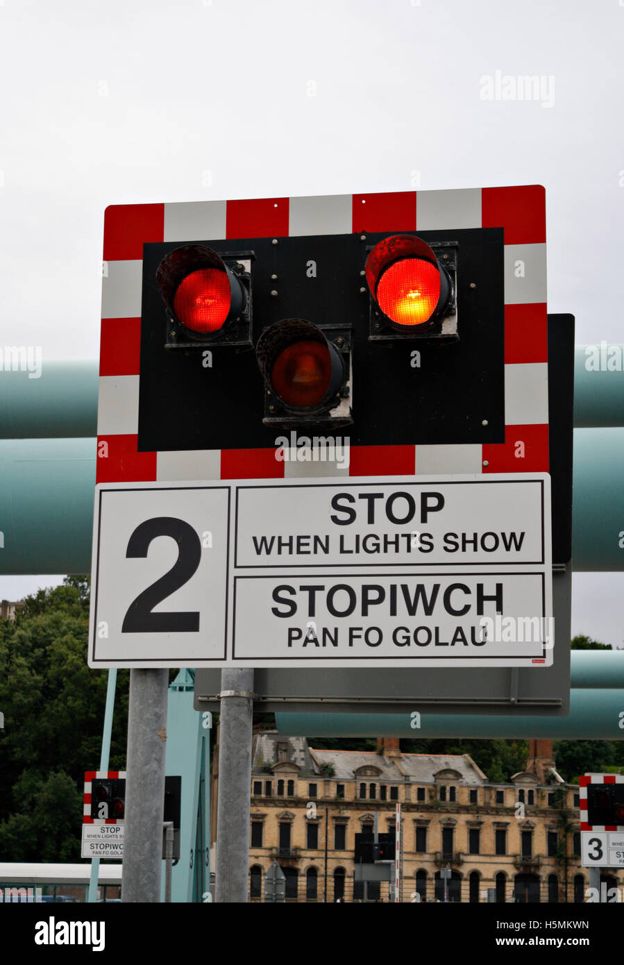 Stop Sign With Flashing Lights