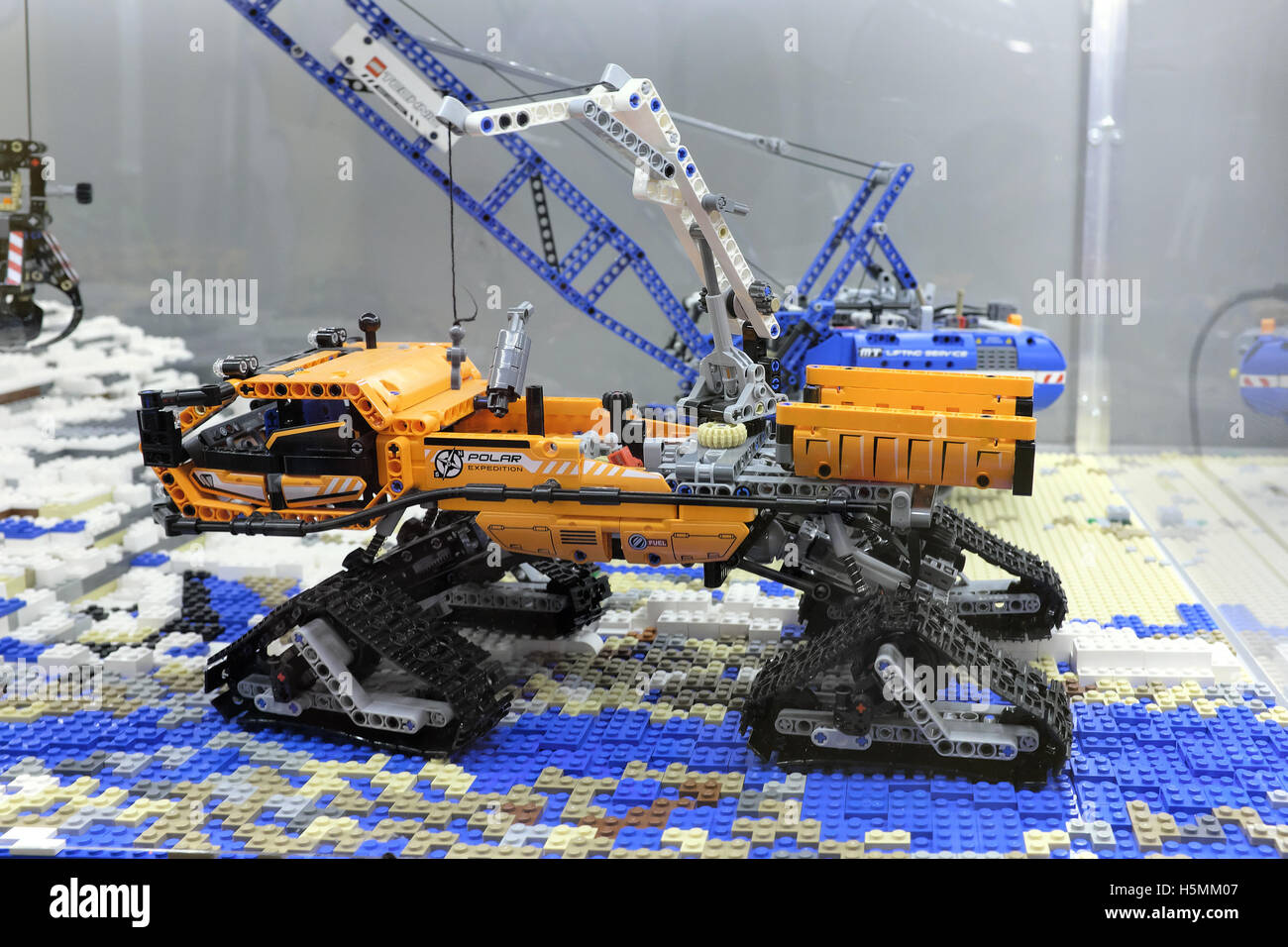 Mining machine made of Lego blocks, exhibition in Rzeszów, Poland Stock  Photo - Alamy