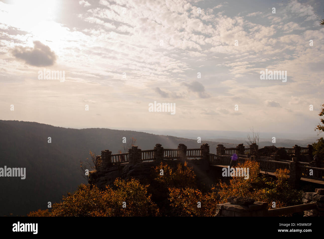 Coopers Rock Overlook, Morgantown, West Virginia, Cheat River Horizon Stock Photo