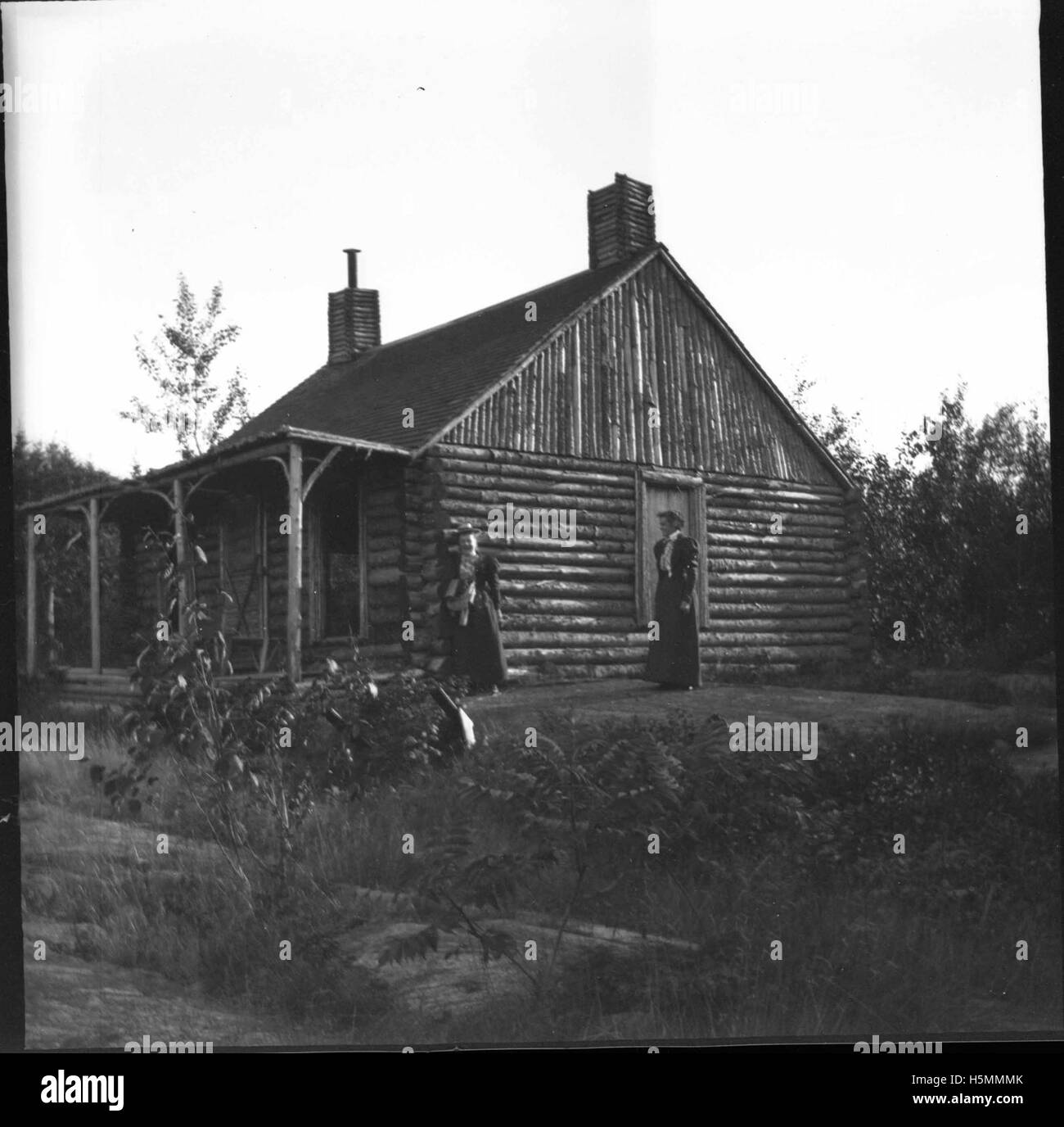 Judson's log cabin, July 1898 Stock Photo Alamy
