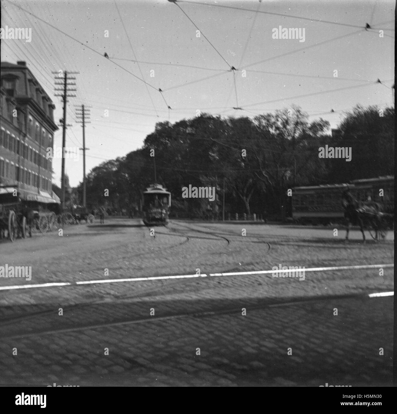 "Harvard Square, Cambridge, Mass., October 13, 1898 Stock Photo Alamy