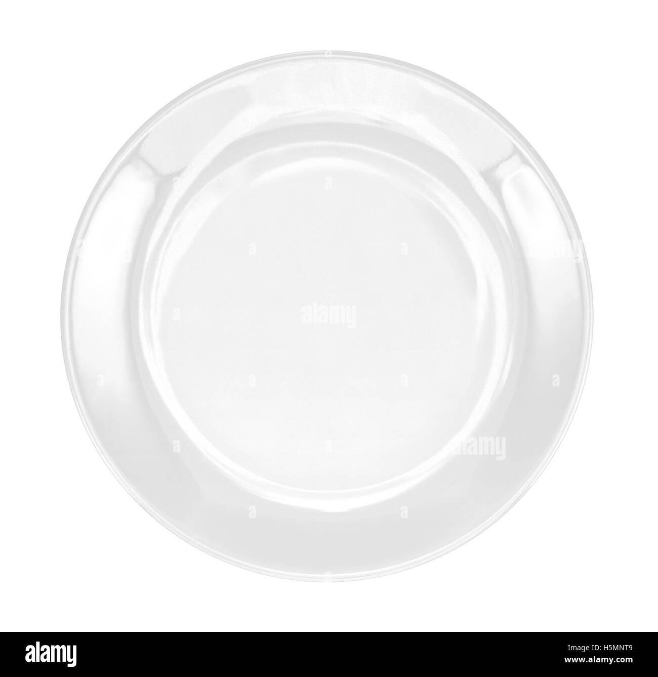 White empty plate isolated on white background Stock Photo - Alamy