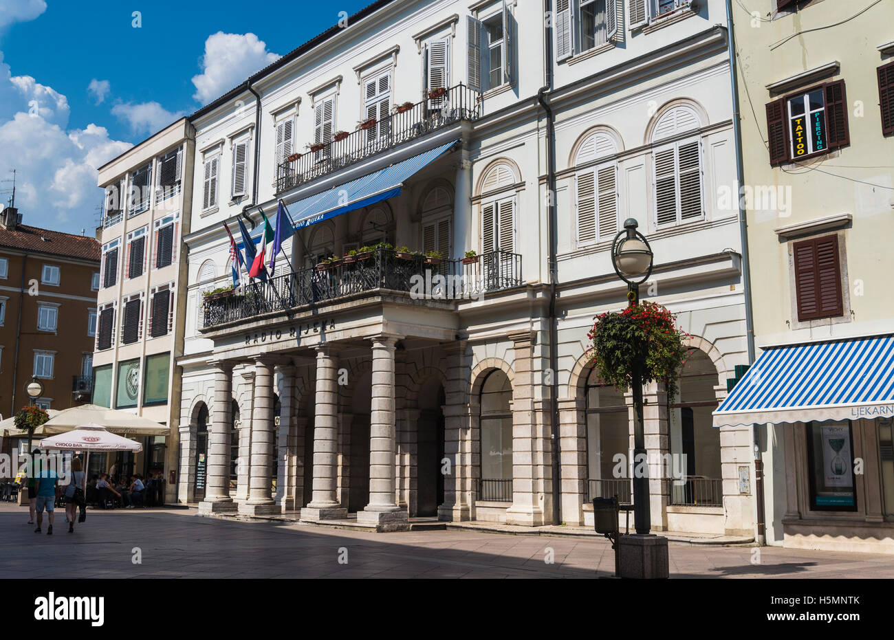 Radio Rijeka building on the main street Korzo, Rijeka, Croatia Stock Photo  - Alamy