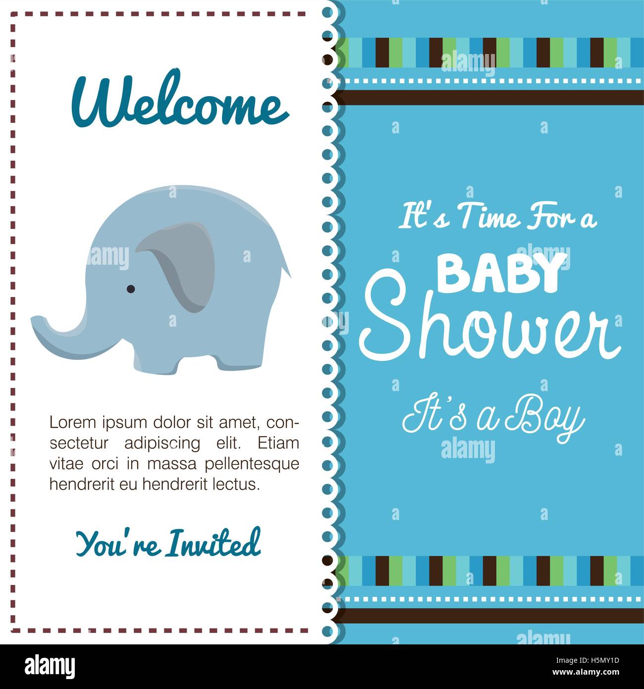 baby shower invitation with cute animal Stock Vector Image & Art - Alamy
