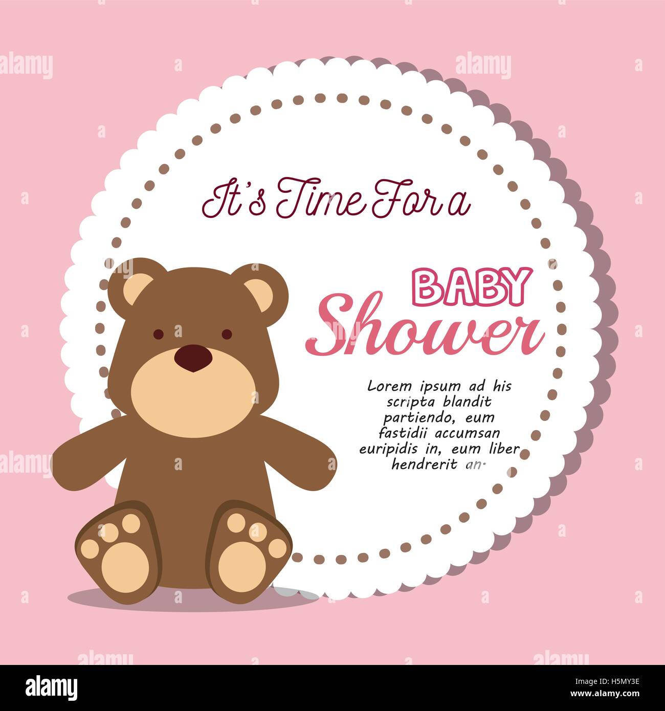 baby shower invitation with cute animal Stock Vector Image & Art - Alamy