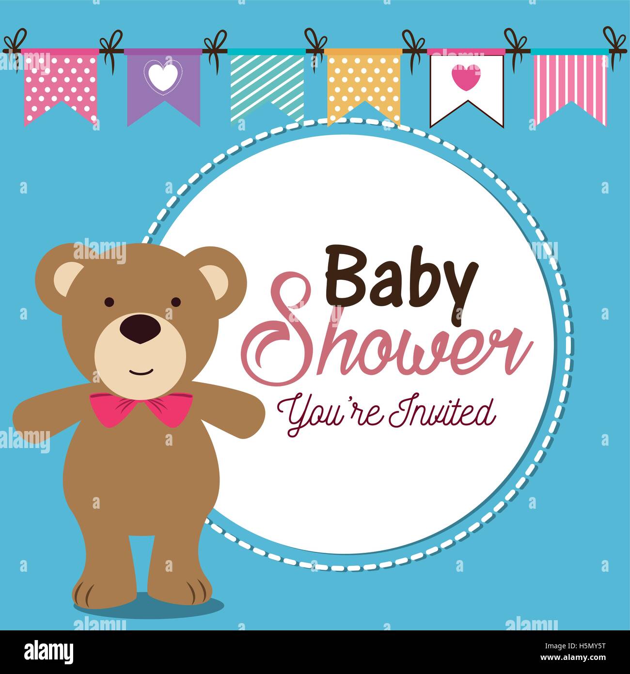 baby shower invitation with cute animal Stock Vector Image & Art - Alamy