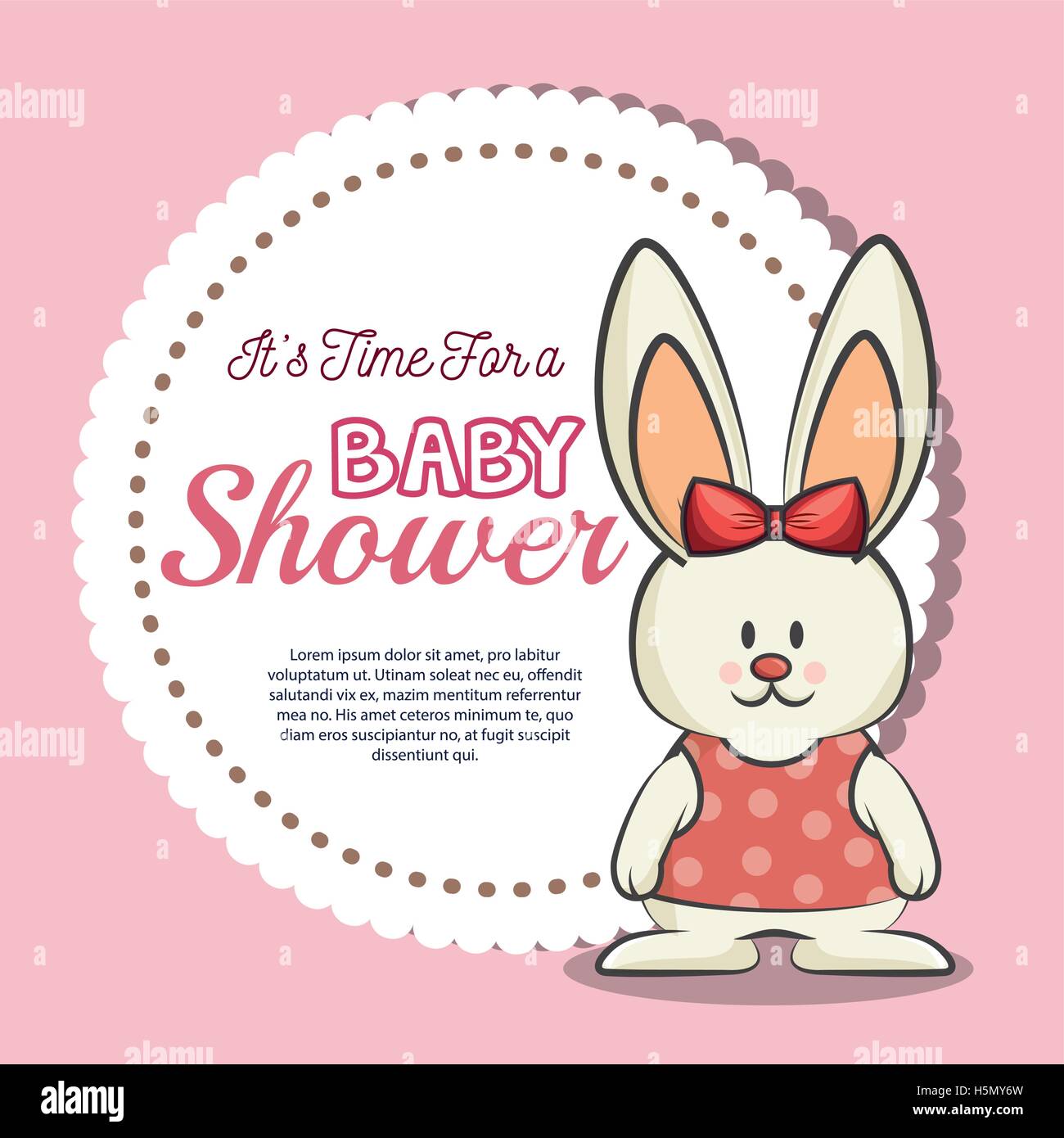 baby shower invitation with cute animal Stock Vector Image & Art - Alamy