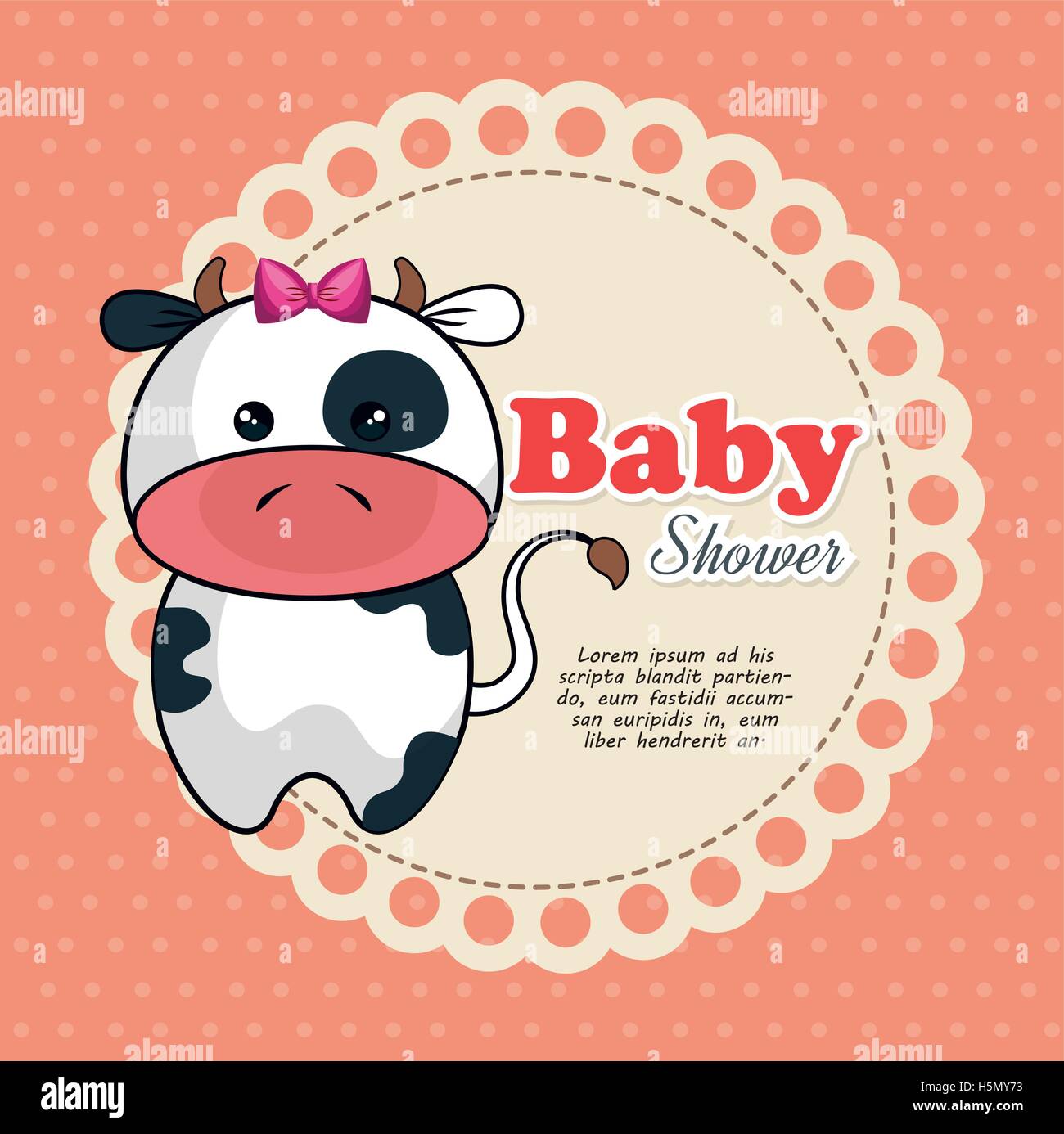 baby shower invitation with cute animal Stock Vector Image & Art - Alamy