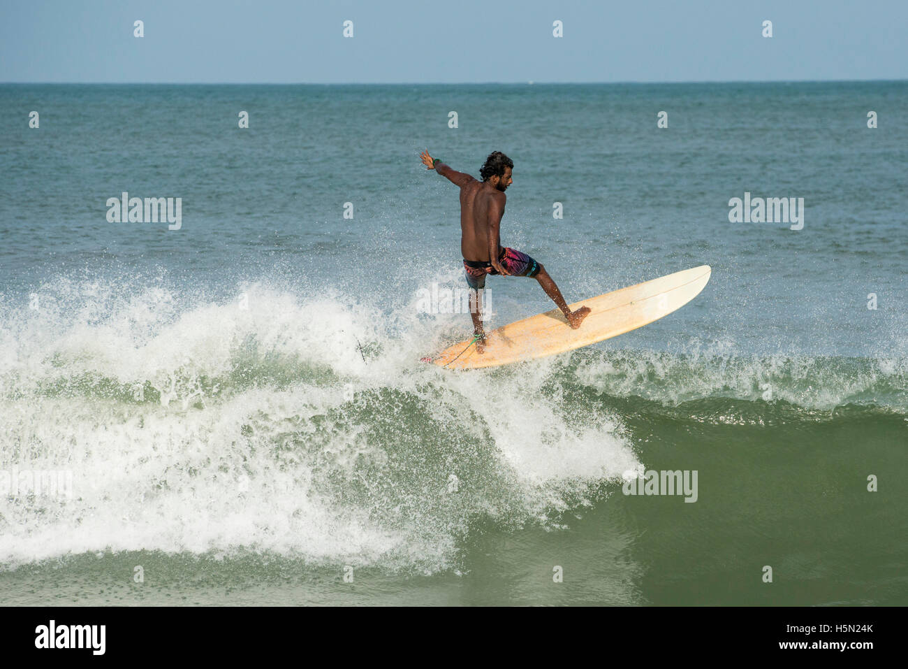 Surfer, Arugam Bay, Sri Lanka Stock Photo