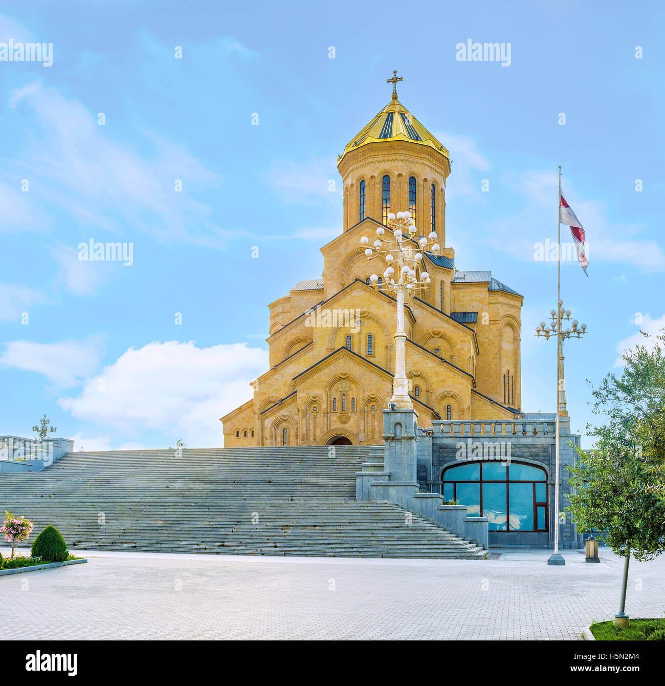 The Holy Trinity (Sameba) Cathedral, Located On The Top Of Elia Hill In ...