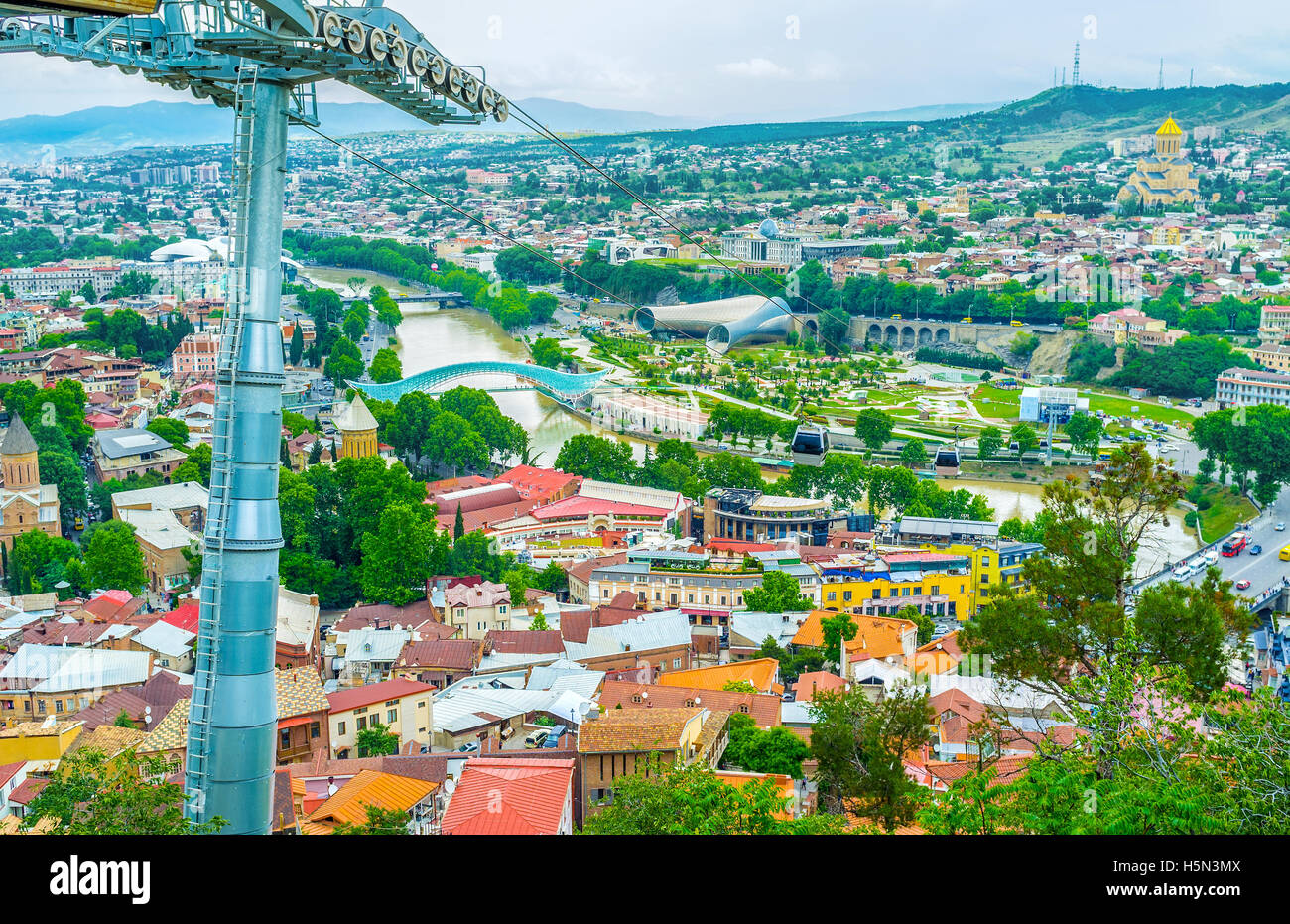 Sololaki Ridge The upper station of the cableway located on the top of Sololaki hill ...