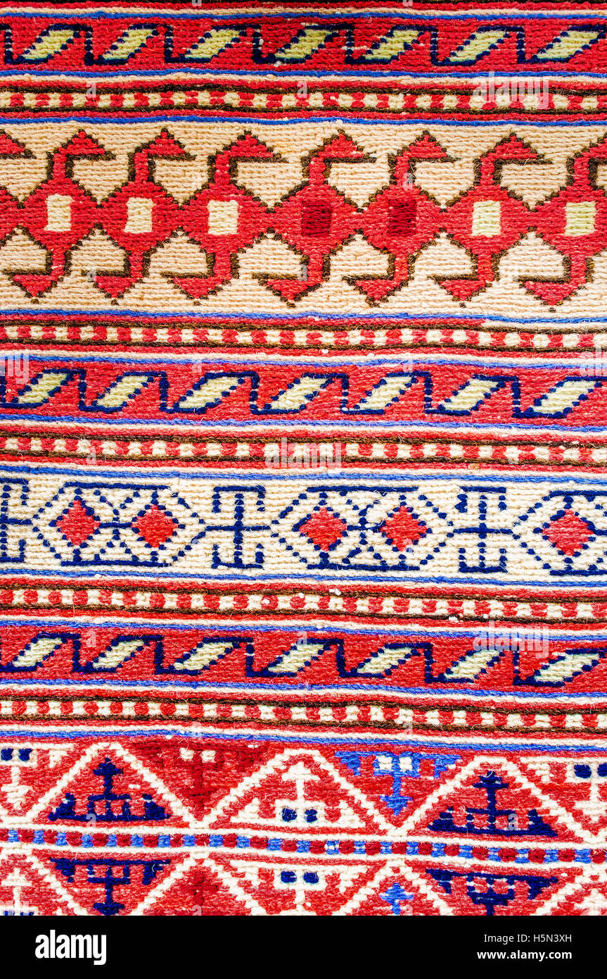 The traditional patterns on Georgian rug, the best present from Tbilisi