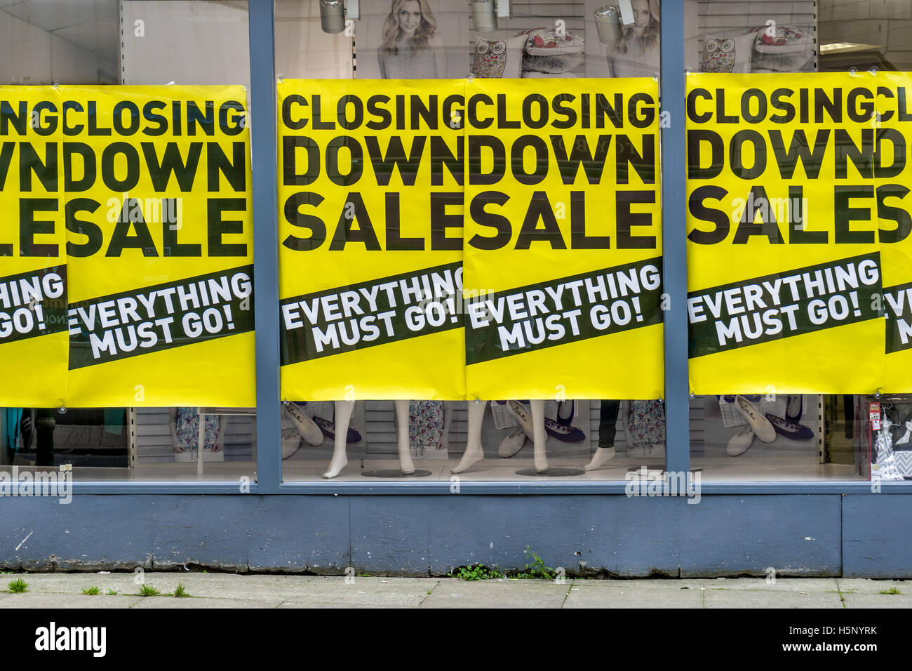 Closing Down Sale Stock Photo