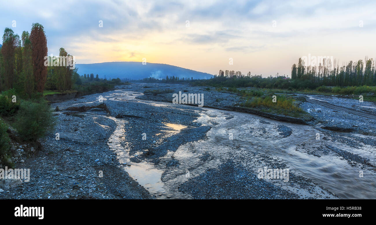 Guba Rivers The river bed at sunset.Guba.Azerbaijan Stock Photo - Alamy