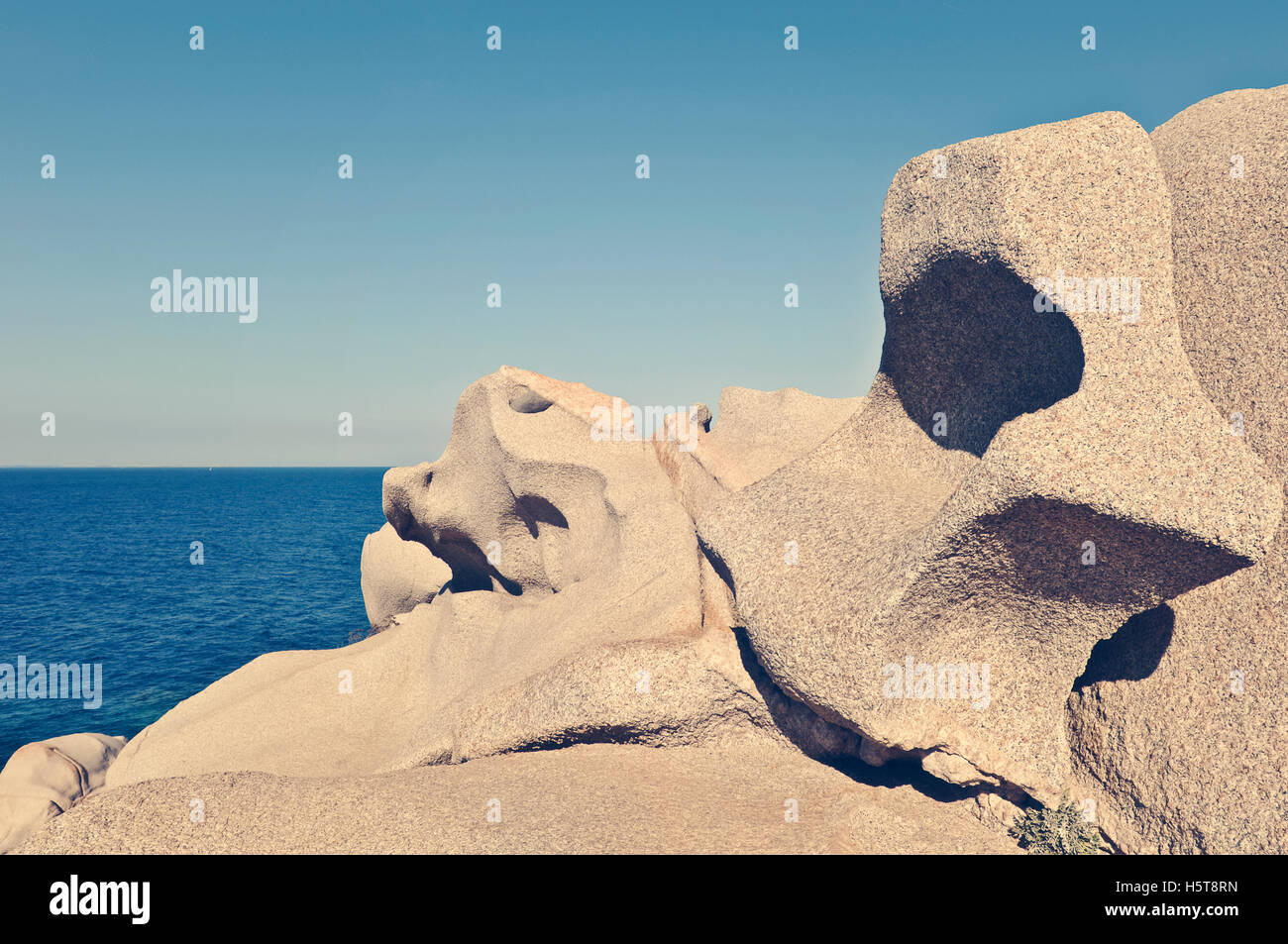 Rock formations at Capo Testa, Sardinia, Italy Stock Photo
