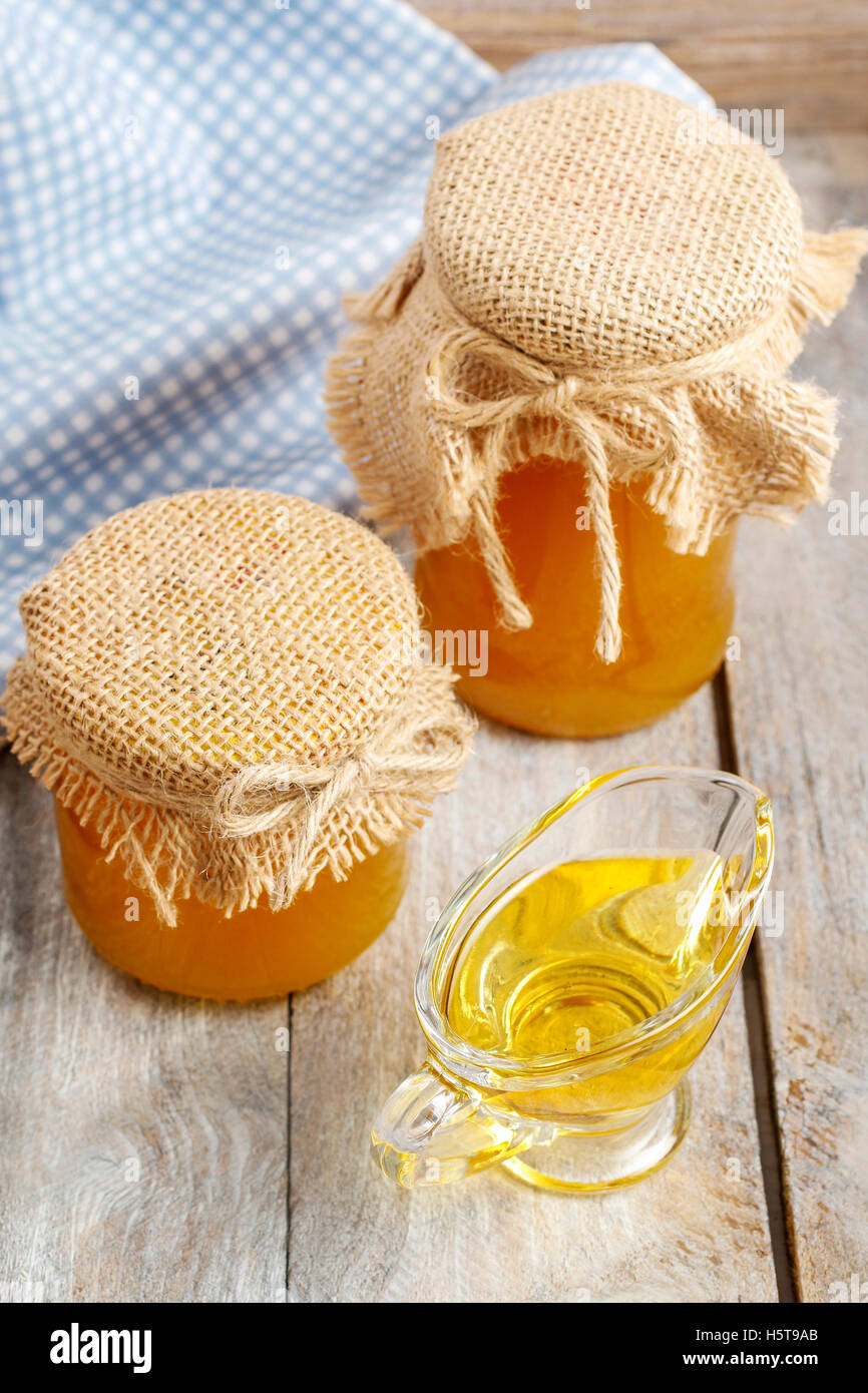 Jars of honey. Healthy food Stock Photo Alamy