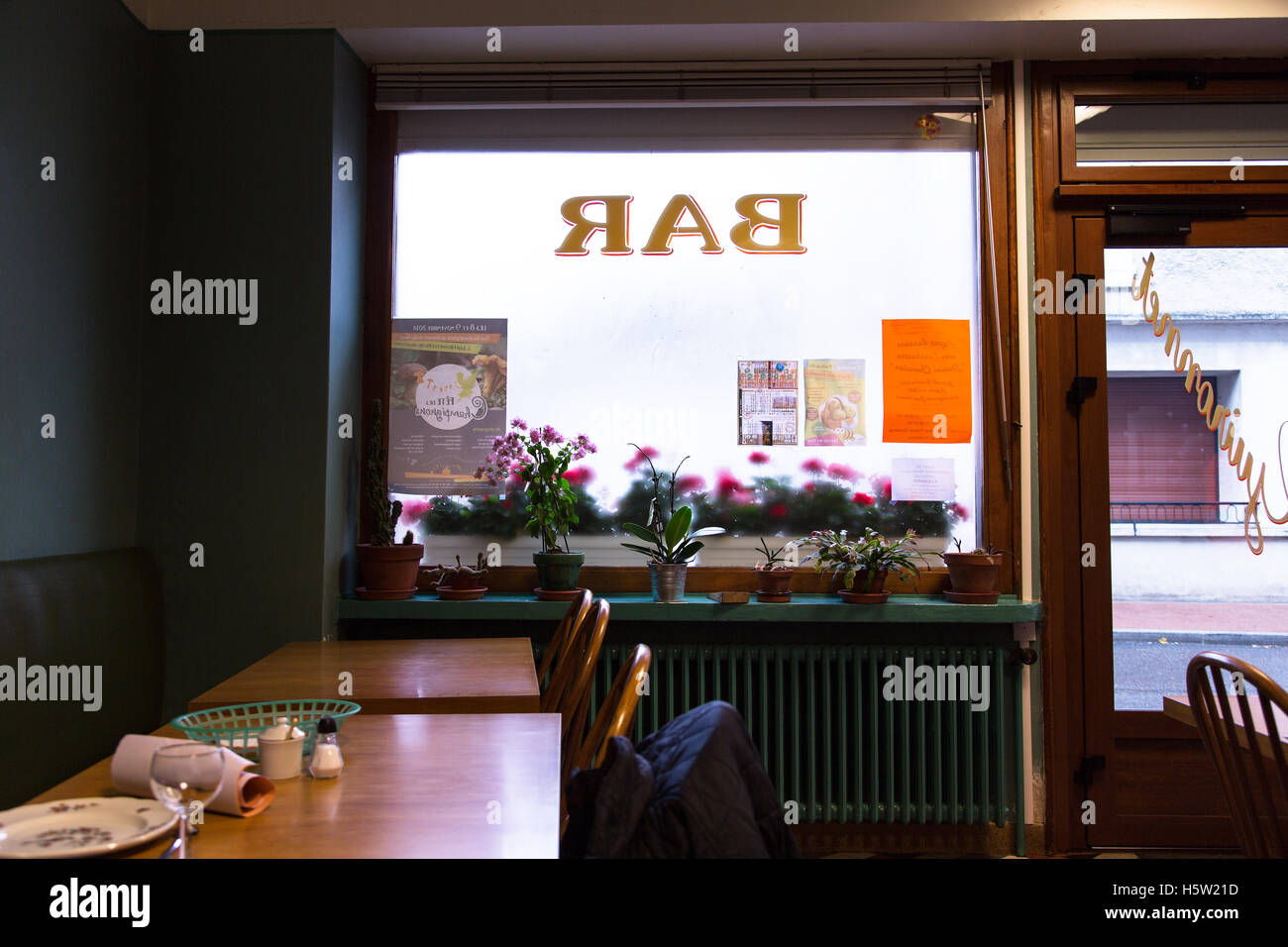 A French old local classic bar Stock Photo Alamy