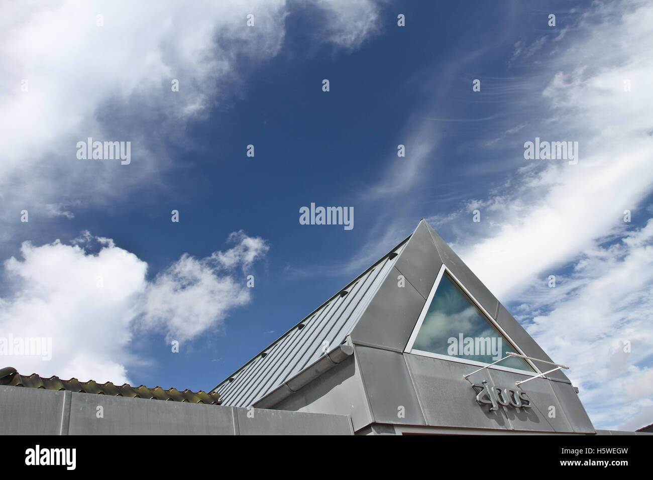 House roof on Denmark with a blue sky Stock Photo - Alamy