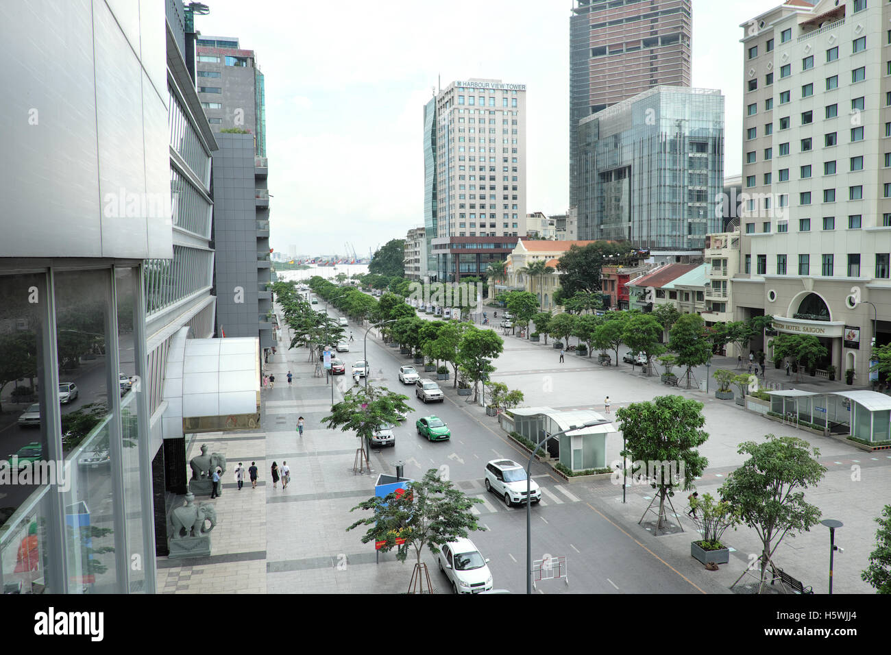 Walking street in Ho Chi Minh City Stock Photo