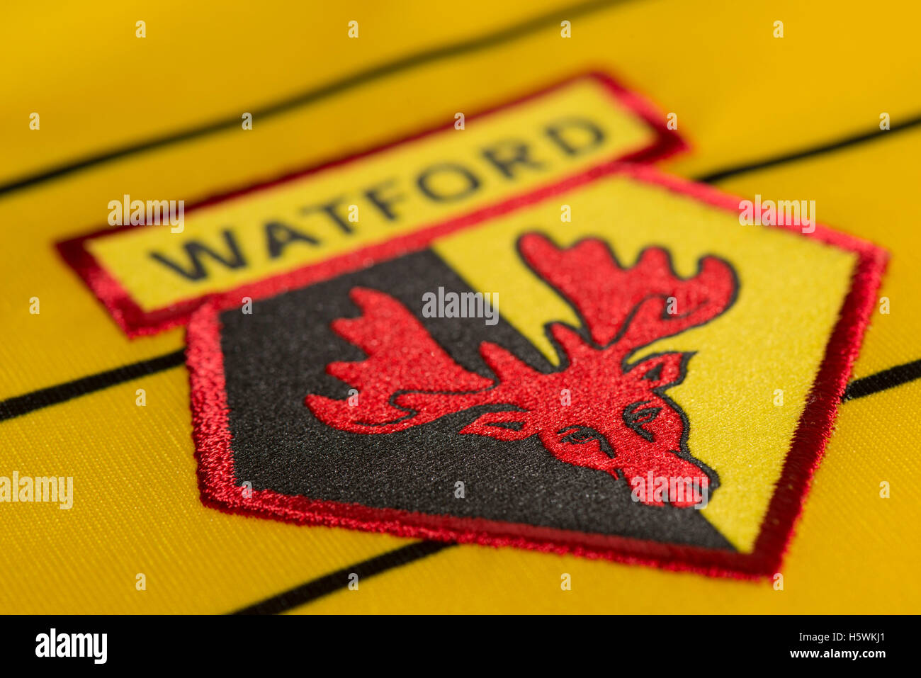 Premier League football club Watford badge Stock Photo