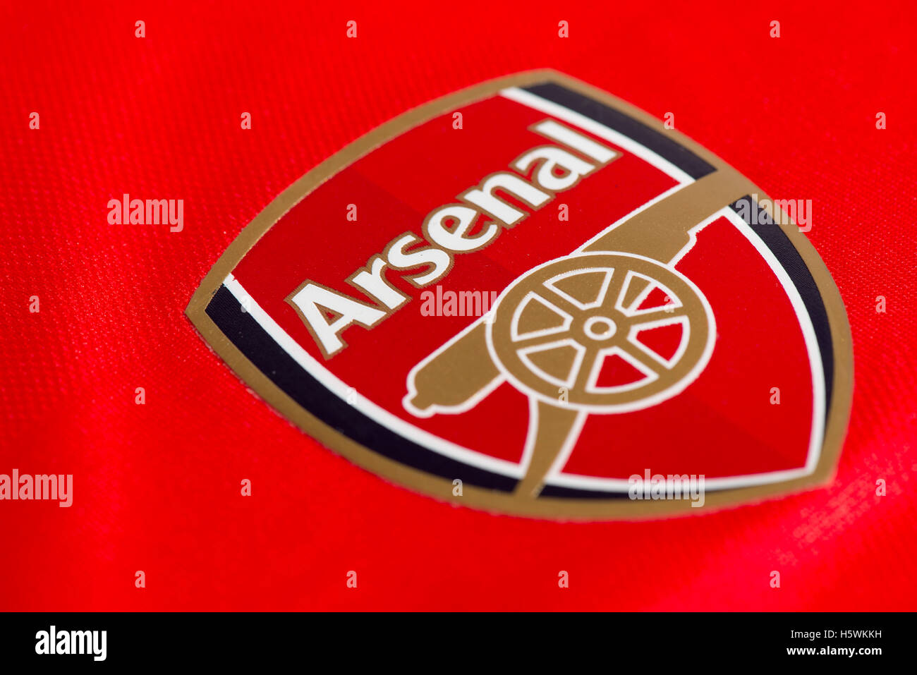 Premier League Arsenal football club badge Stock Photo