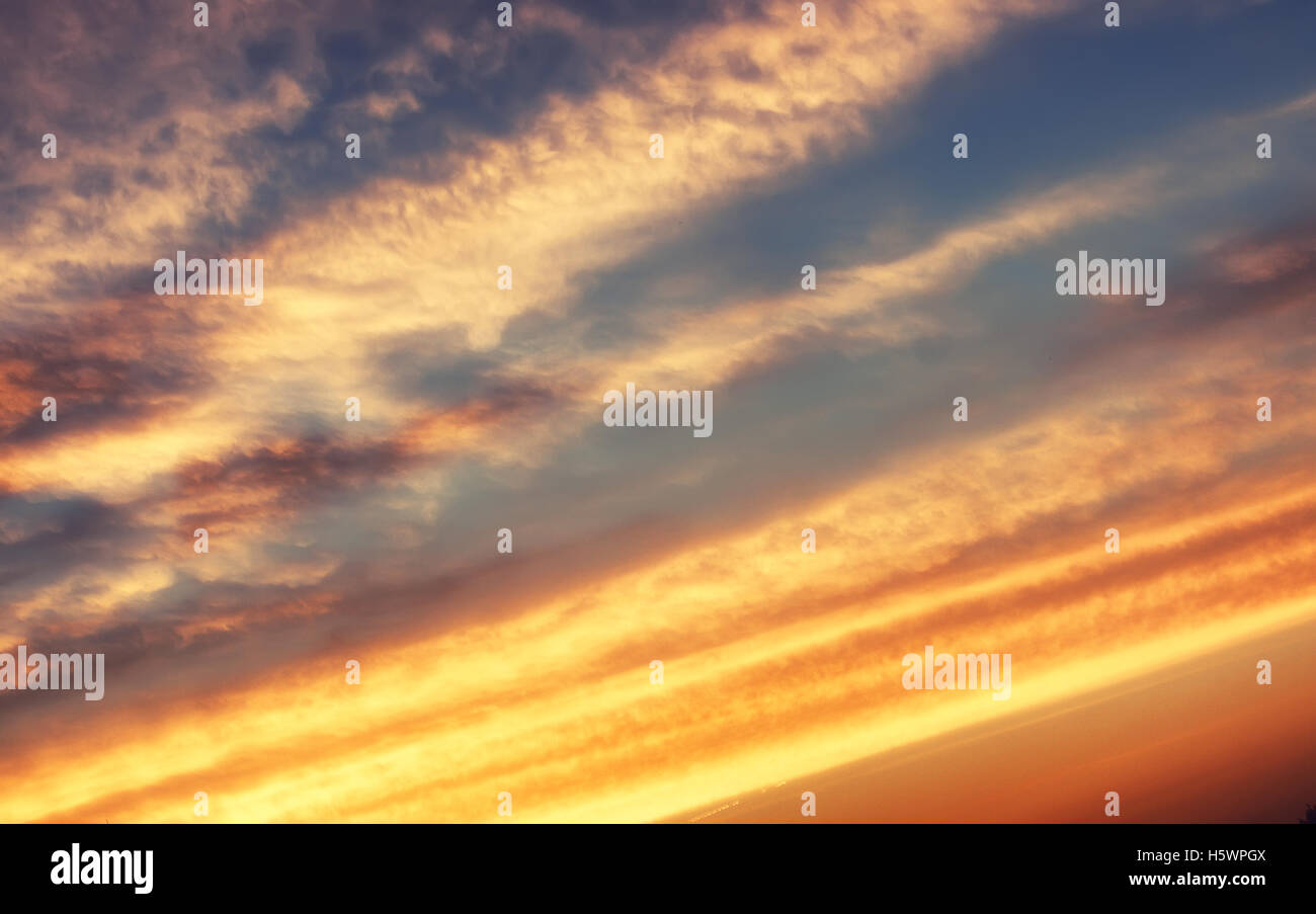 soft blue sky and sunset cloud Stock Photo - Alamy