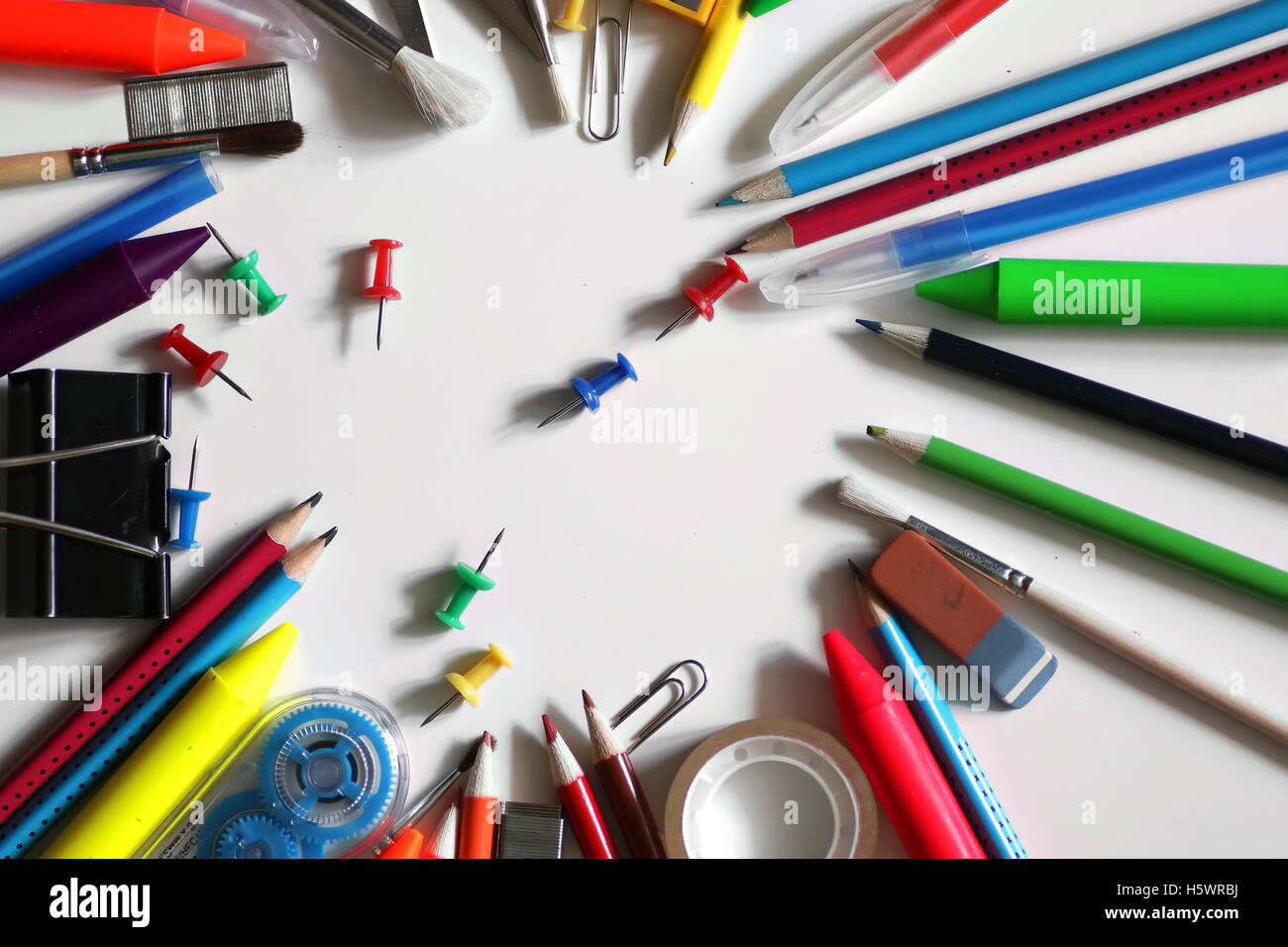 stationery white background Stock Photo Alamy