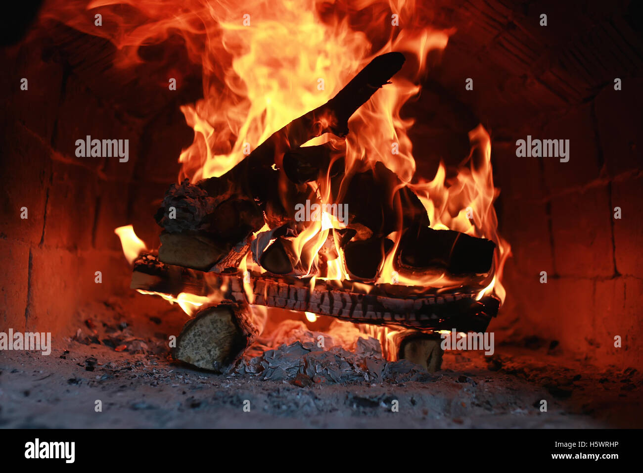 flame fire in the oven Stock Photo Alamy