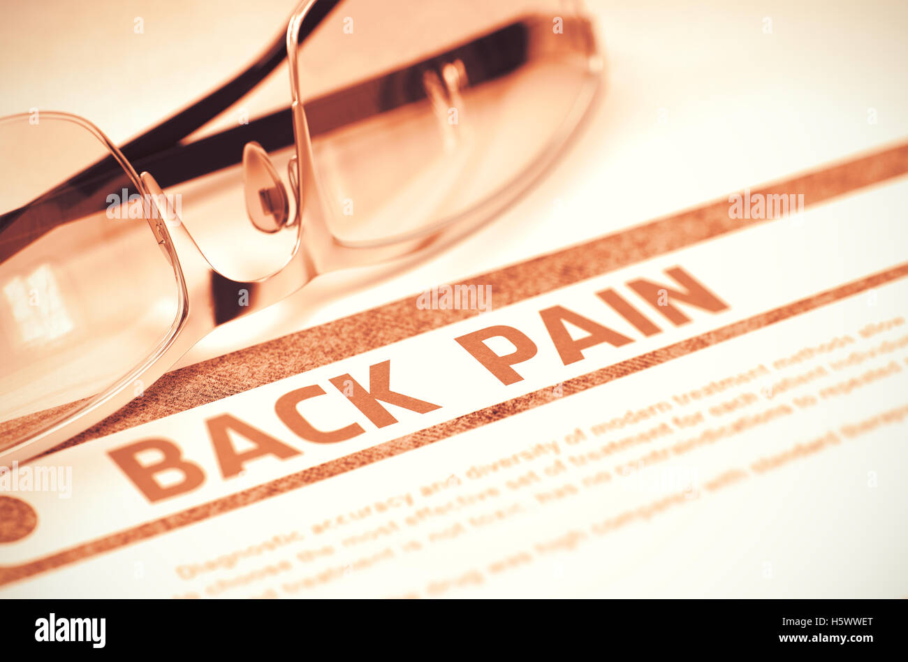Diagnosis Back Pain. Medical Concept. 3D Illustration Stock Photo Alamy