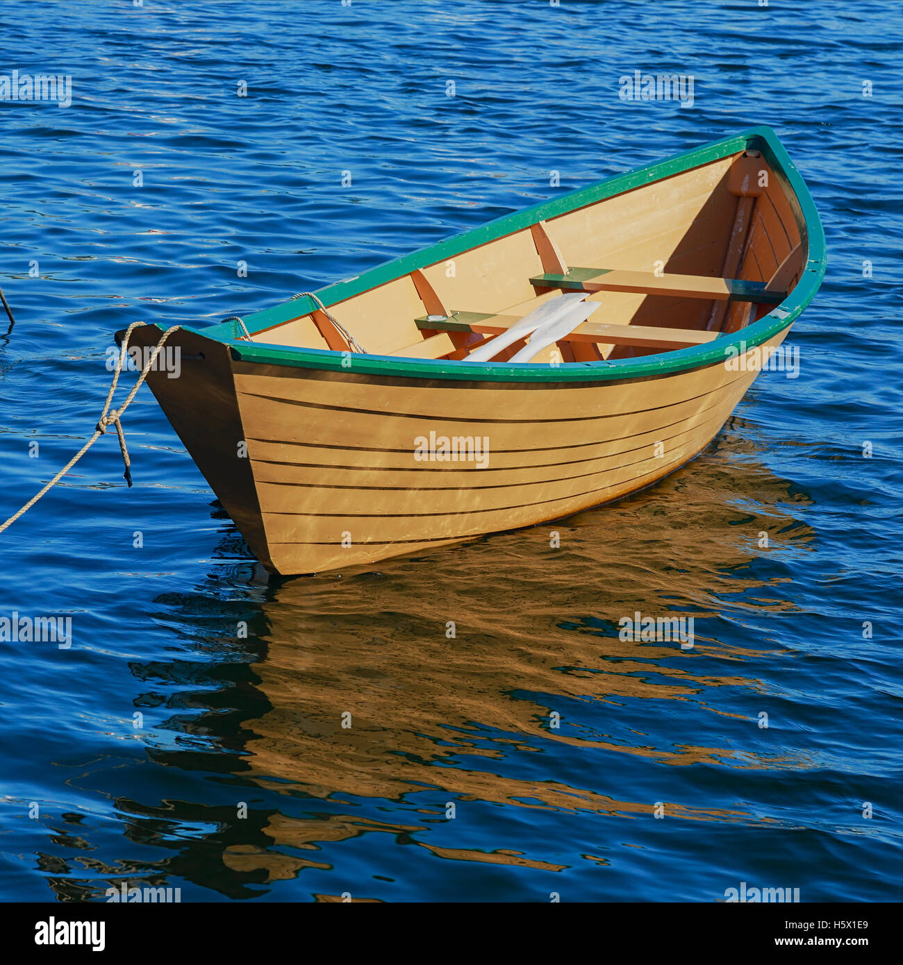 Newfoundland fishing boat or dory. Stock Photo