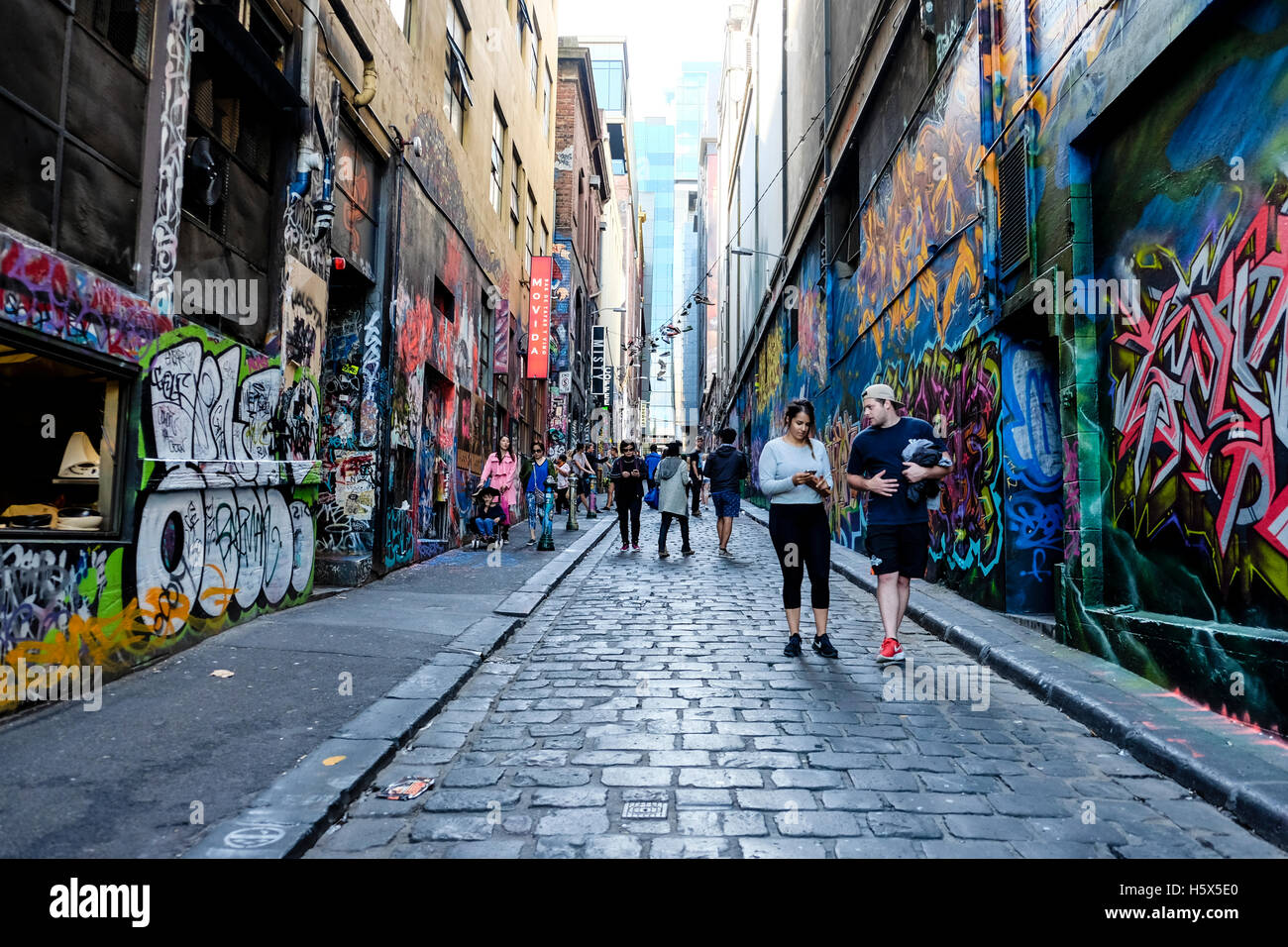 Hosier Lane, Melbourne, Australia Stock Photo