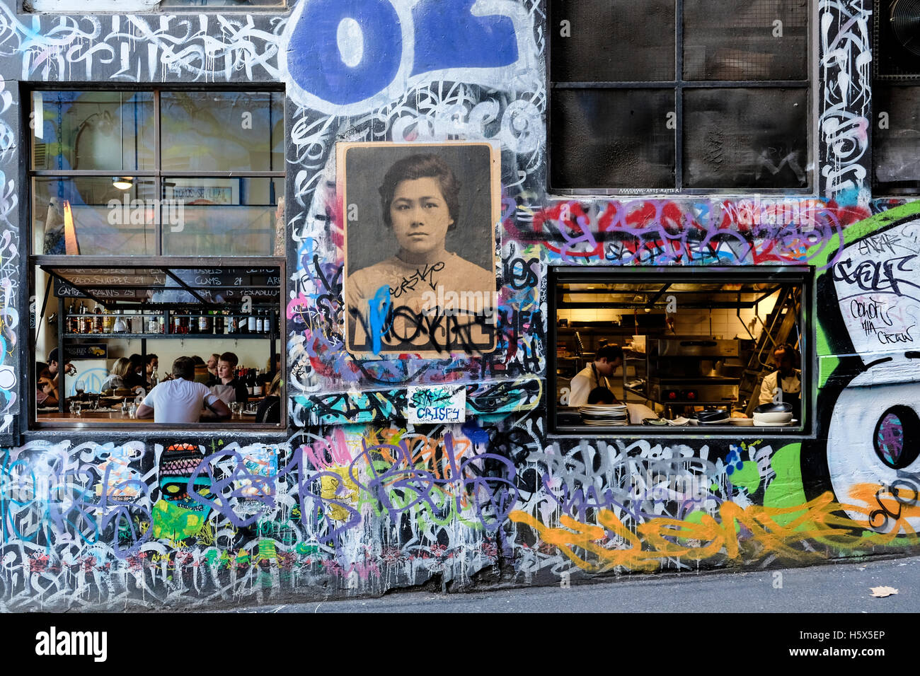 Windows Looking Into Movida Next Door Kitchen And Bar
