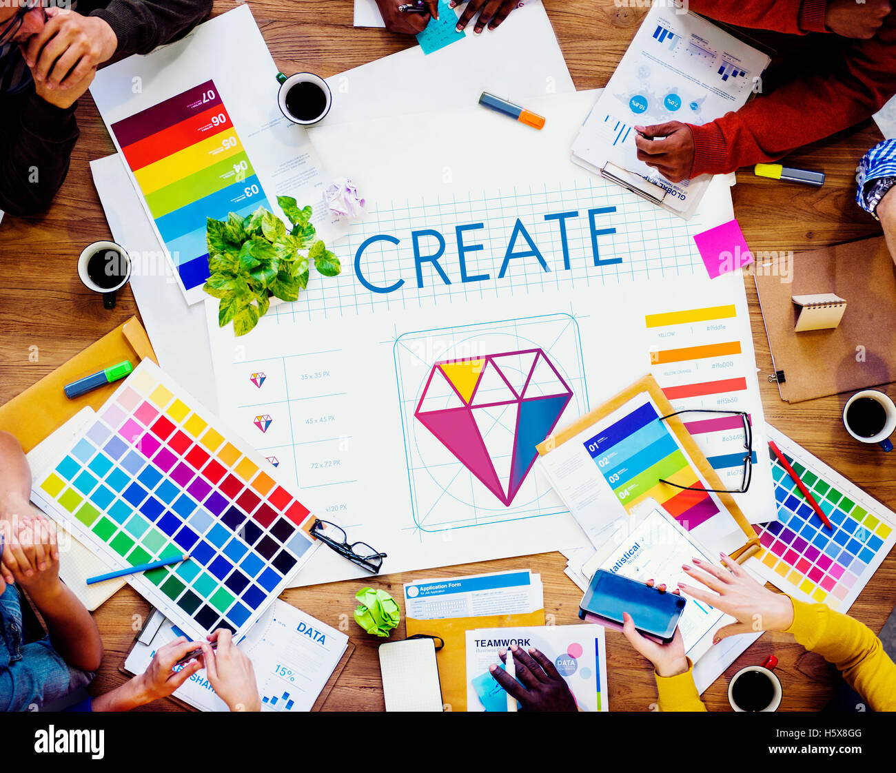 Design Style Graphic Creativity Ideas Illustration Concept Stock Photo ...