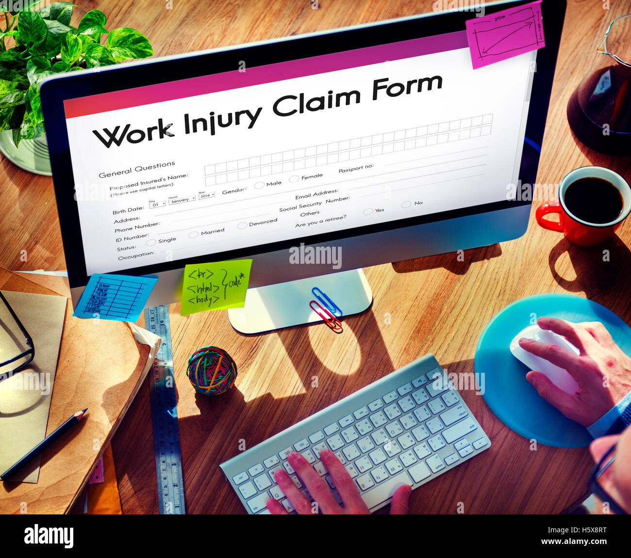 work-injury-compensation-form-concept-stock-photo-alamy