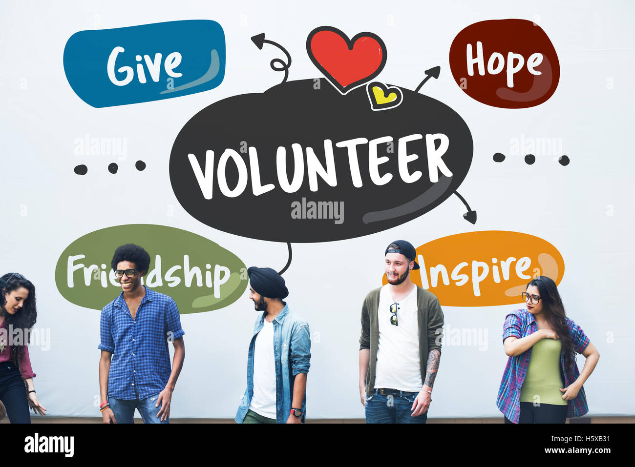 Donations Charity Volunteer Words Concept Stock Photo - Alamy