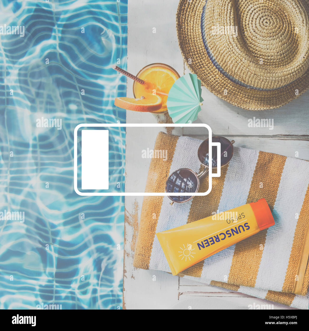 Rechargeable Energy Powered Charge Battery Concept Stock Photo Alamy