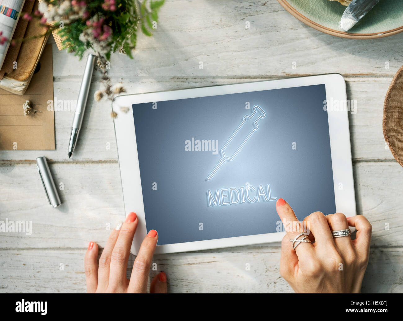 Cure Health Hospital Injection Medicine Concept Stock Photo - Alamy