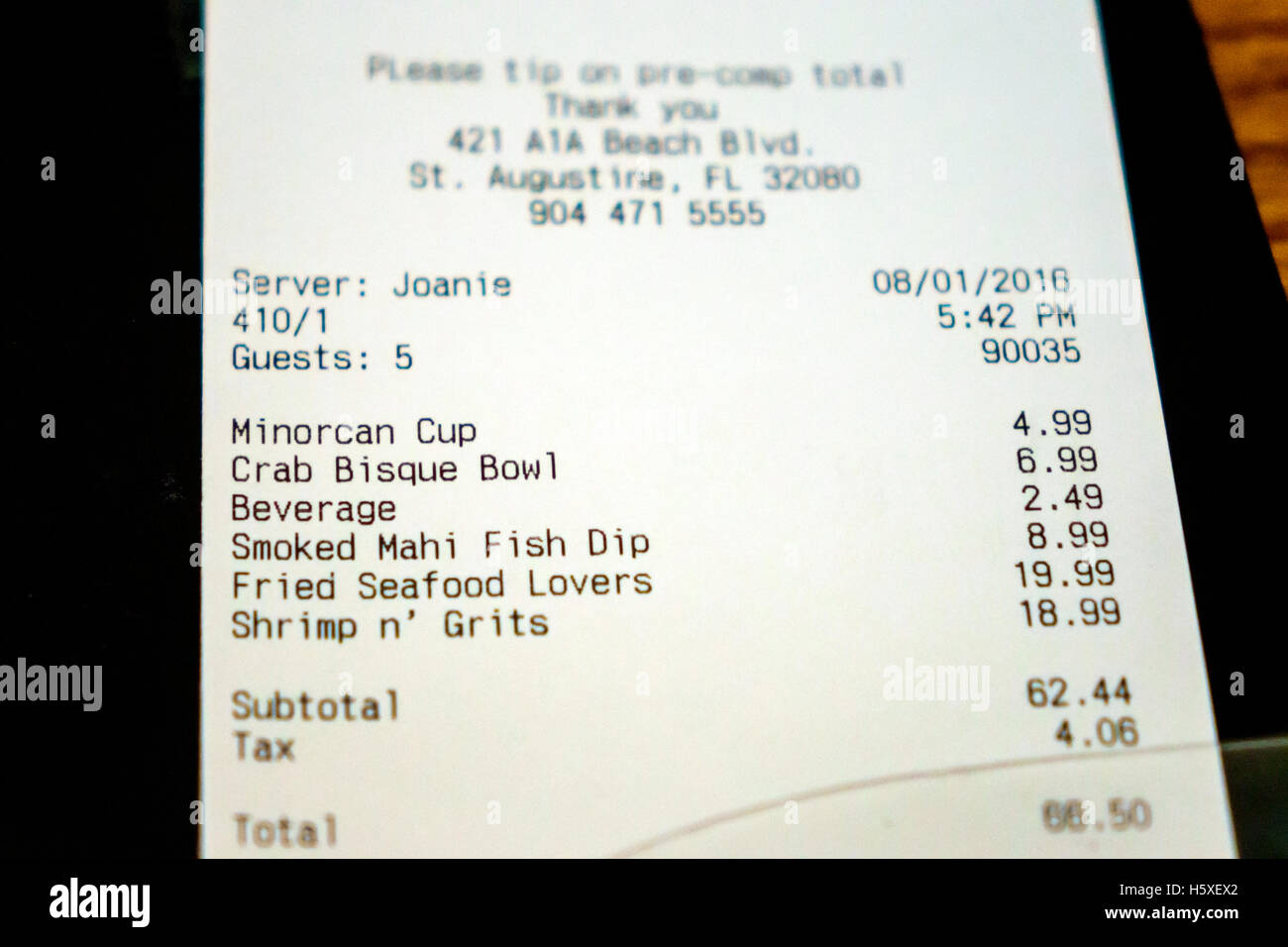 Restaurant Bill