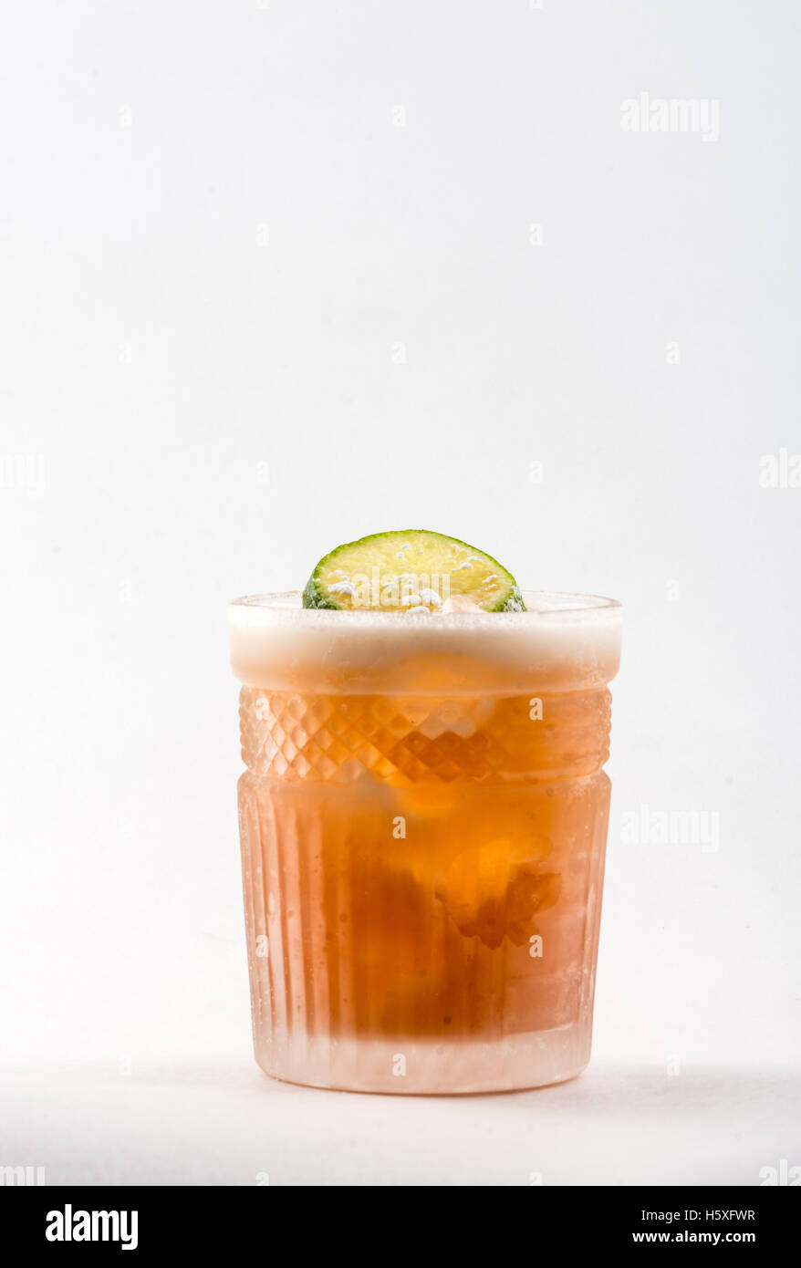 Tequila and lime with icecubes Stock Photo Alamy