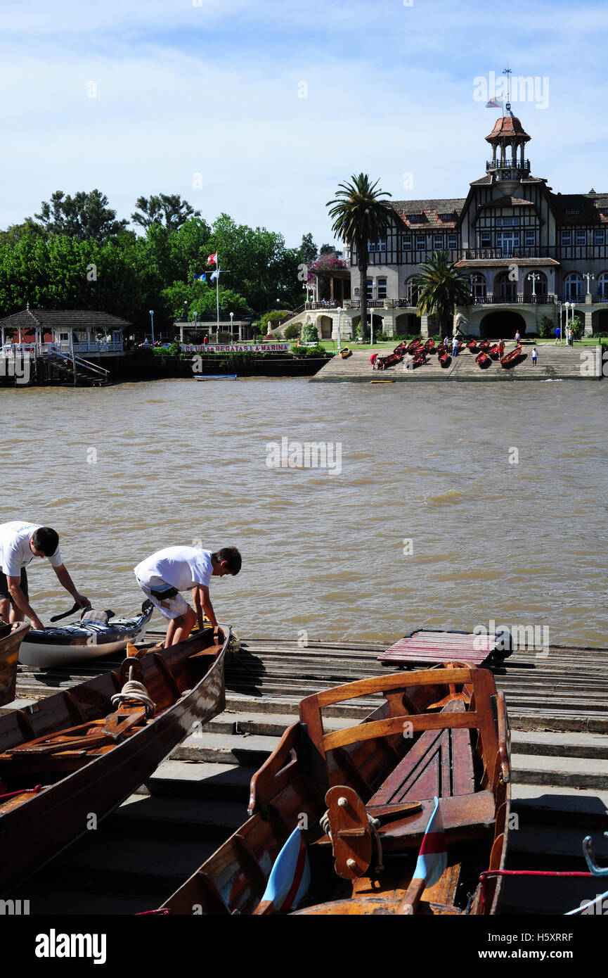 A rowing club in Tigre, Argentina Stock Photo