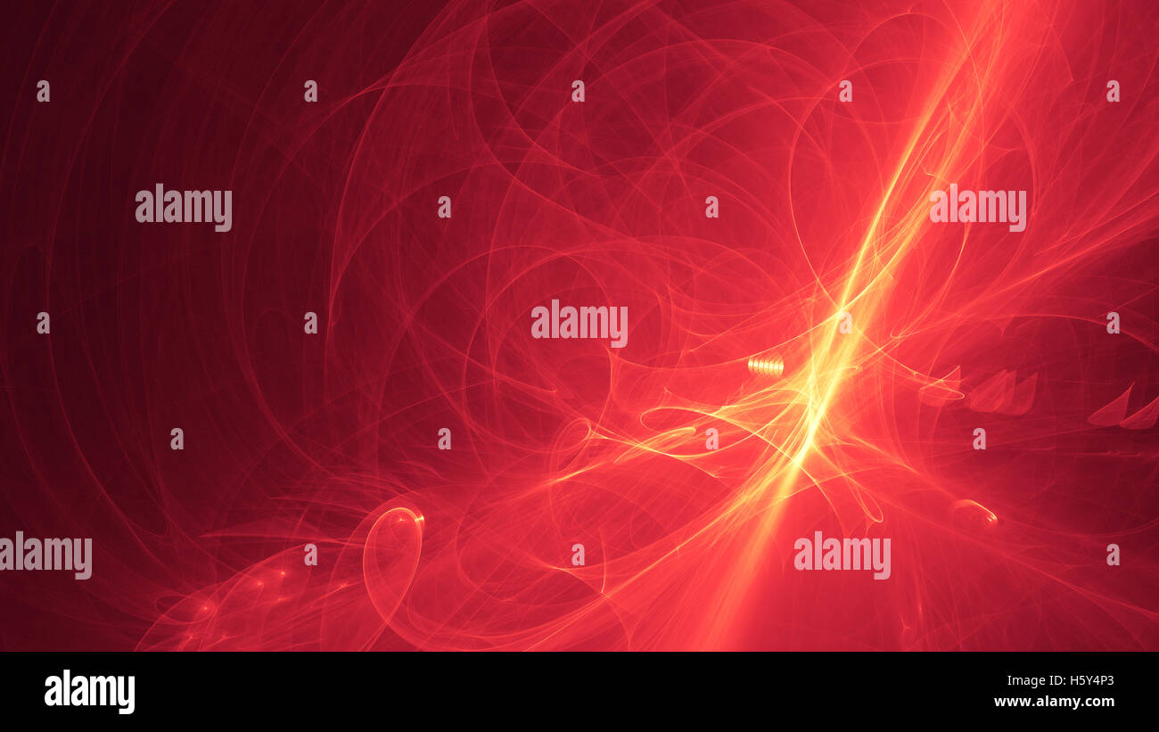 glowing red curved lines over dark Abstract Background space universe ...
