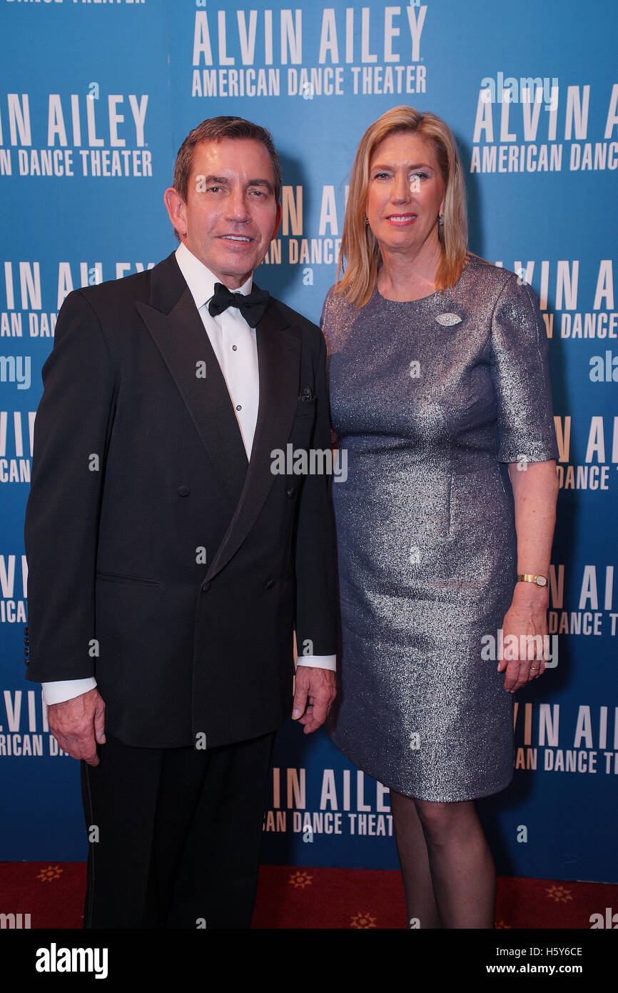 Gilbert & Doris Meister attend the Red Carpet at the Opening Night Gala Benefit for the 2015/2016 Alvin Ailey American Dance Theater season on December 2, 2015 in New York City. Stock Photo