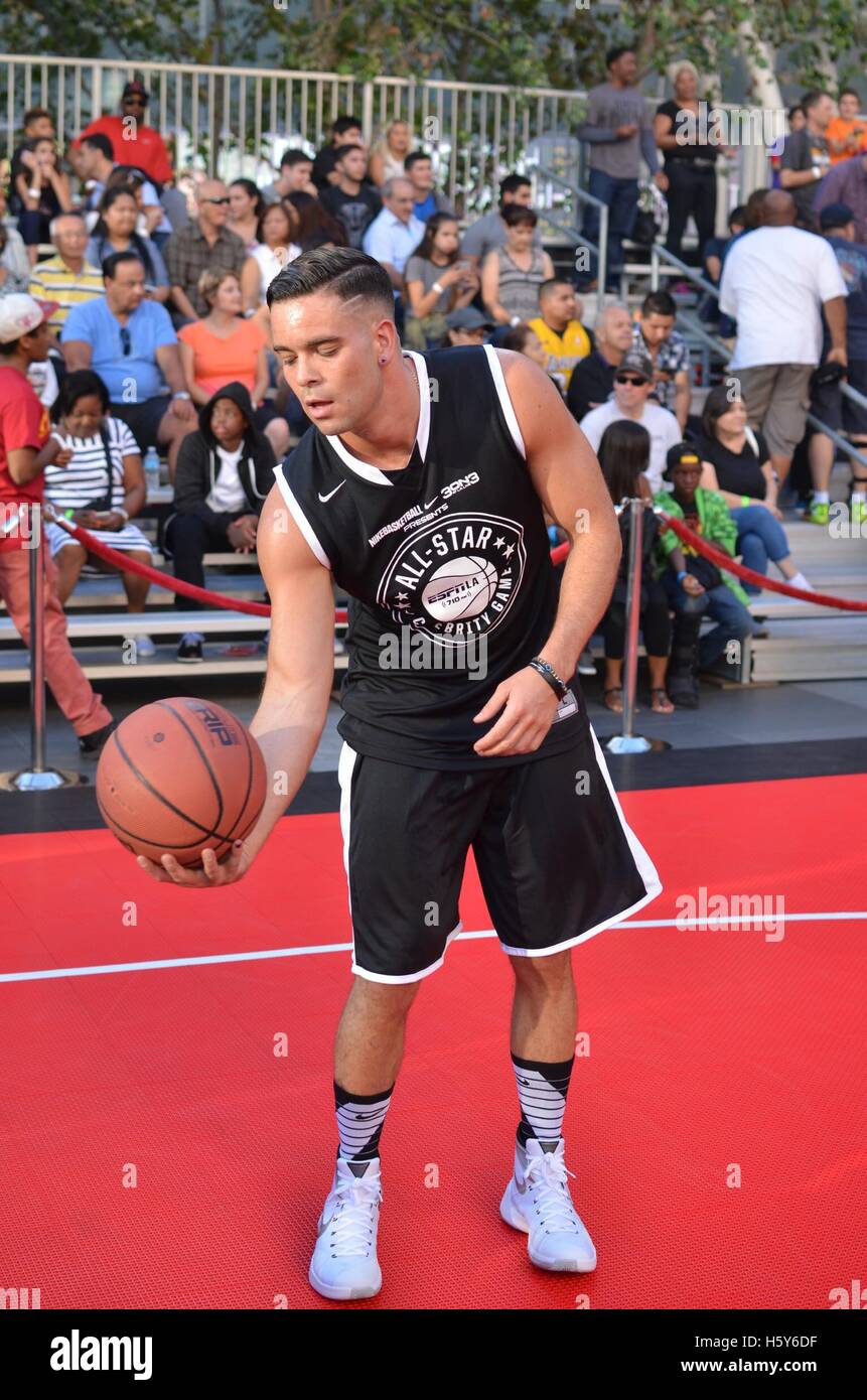 Mark Salling at the 2015 Nike Basketball 3ON3 Tournament at L.A. Live on August 7th, 2015 in Los Angeles Stock Photo