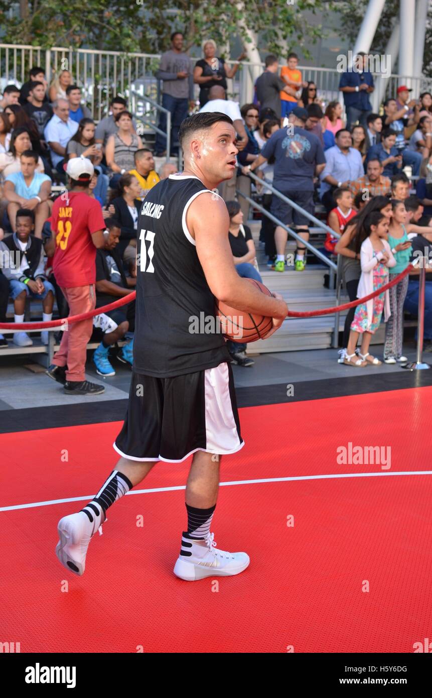 Mark Salling at the 2015 Nike Basketball 3ON3 Tournament at L.A. Live on August 7th, 2015 in Los Angeles Stock Photo