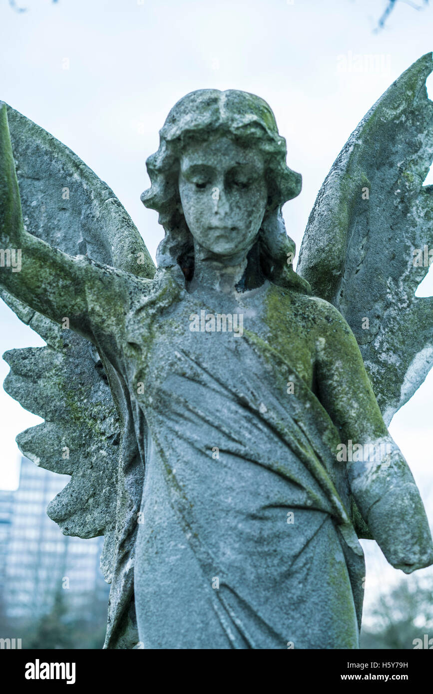 Ancient stone angel statue Stock Photo Alamy