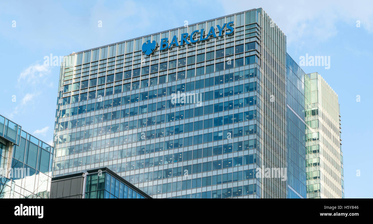 Barclays Building Canary Wharf High Resolution Stock Photography and ...