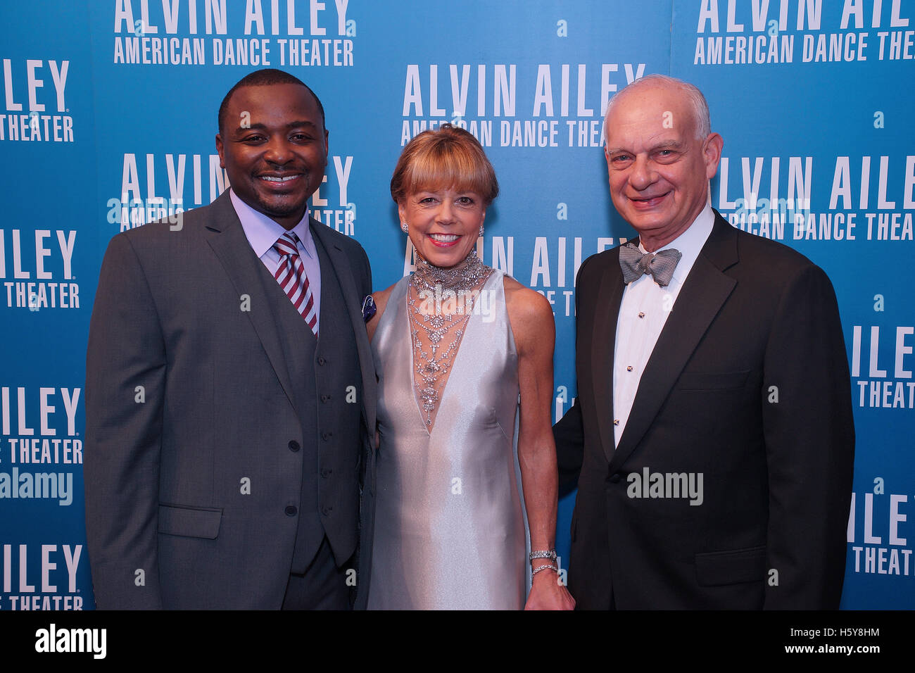 Robert Battle, Daria & Eric J Wallach attend the Red Carpet at the Opening Night Gala Benefit for the 2015/2016 Alvin Ailey American Dance Theater season on December 2, 2015 in New York City. Stock Photo