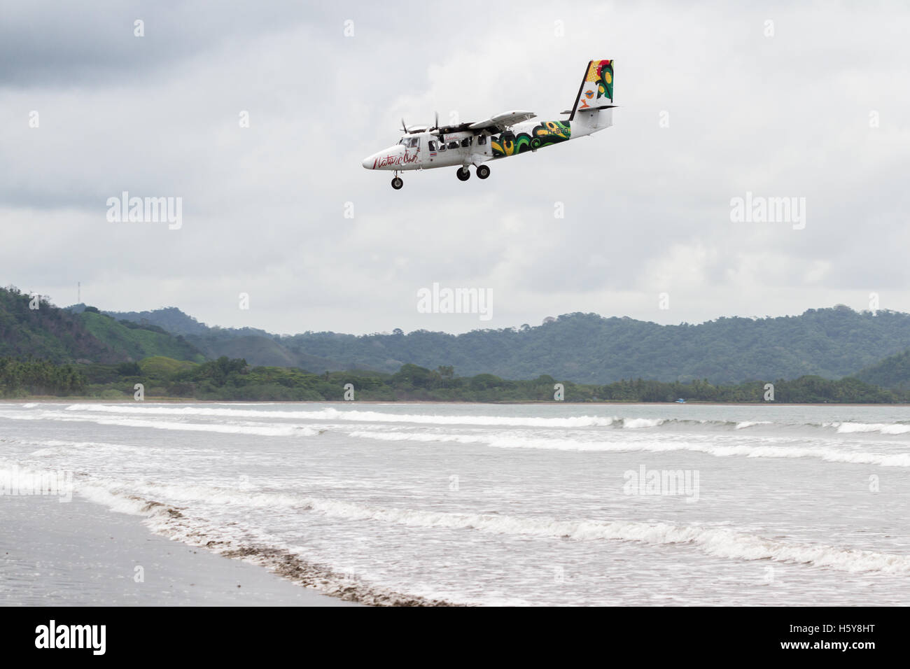 Tambor, Costa Rica June 20 Nature Air, a local plane coming in for a
