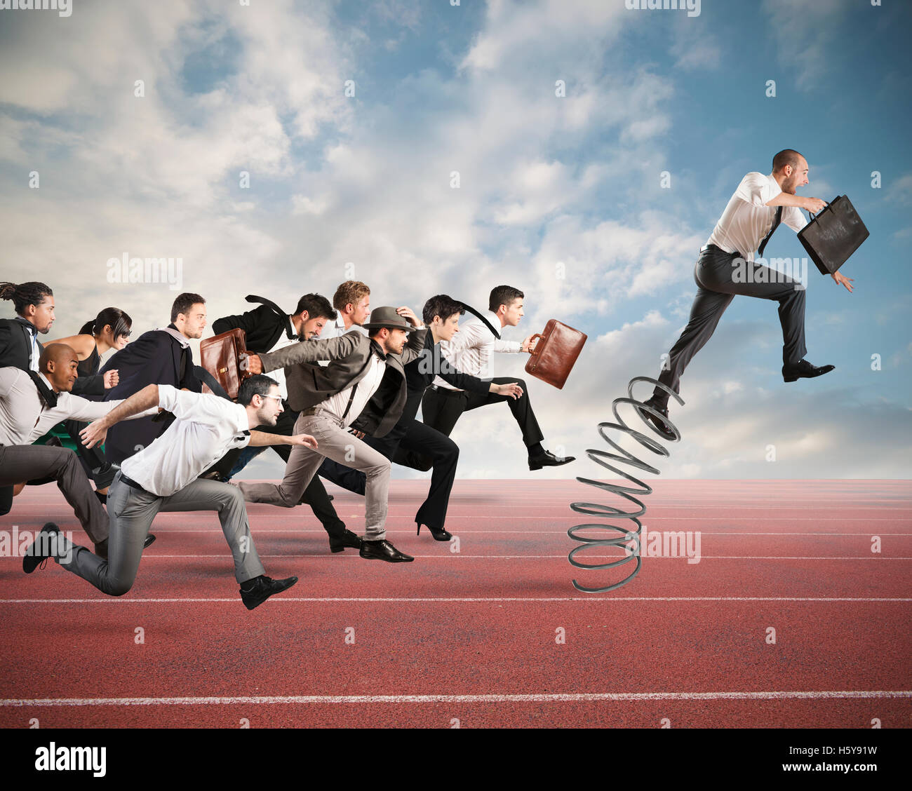 Overcome and achieve success Stock Photo - Alamy